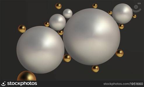 Trendy abstract poster with abstract 3d spheres on soft dark background. Vector concept with modern pattern.. Trendy abstract poster with abstract 3d spheres on soft dark background. Vector concept with modern pattern. Abstract 3d geometric background.