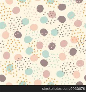Trendy abstract seamless pattern with dots in minimalism style. Vector illustration of dots on a pink background. For cards, design, print, textile, wallpaper. Seamless pattern dots in minimalism style vector illustration