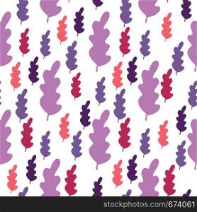 Trendy autumn leaves seamless pattern in pastel colors. Fall season wallpaper. Leaf branch backdrop. Vector forest illustration on white background. Flat style for textile fabric, wrapping. Trendy autumn leaves seamless pattern in pastel colors. Fall season wallpaper.