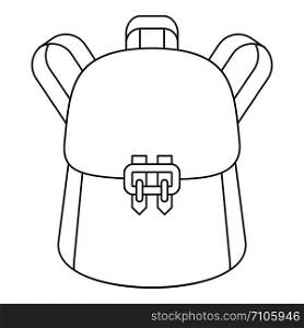 Trendy backpack icon. Outline trendy backpack vector icon for web design isolated on white background. Trendy backpack icon, outline style