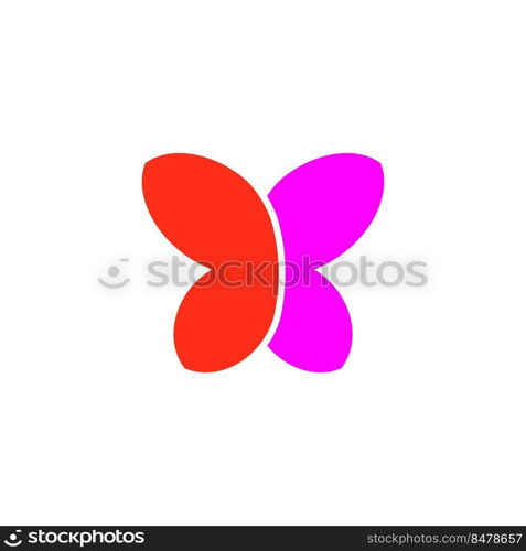 trendy butterfly logo design vector template