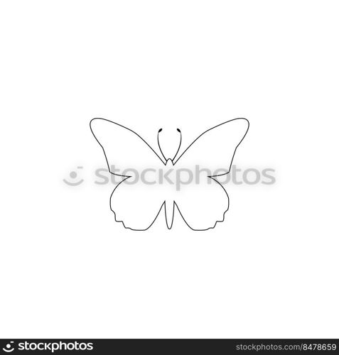 trendy butterfly logo design vector template