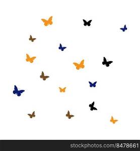trendy butterfly logo design vector template