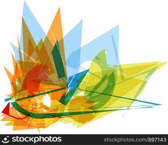Trendy colorful transparent shapes abstract background illustration