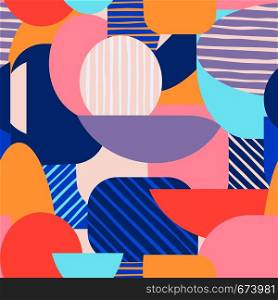 Trendy creative abstract vector illustration. Contemporary geometry background. Modern geometric shapes seamless pattern.. Trendy creative abstract vector illustration. Contemporary geometry background.
