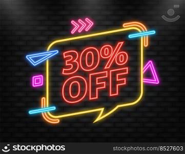 Trendy flat advertising with 30 percent discount flat badge for promo design. Poster badge. Business design. Vector illustration. Trendy flat advertising with 30 percent discount flat badge for promo design. Poster badge. Business design. Vector illustration.