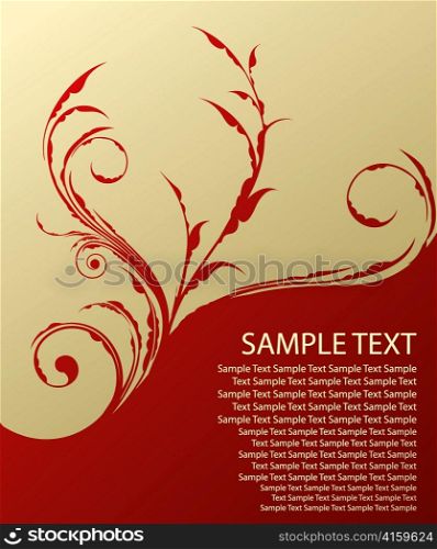 trendy floral background with lots of copy space