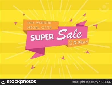 Trendy geometric banners and poster for sale. flat design style. Vector illustration