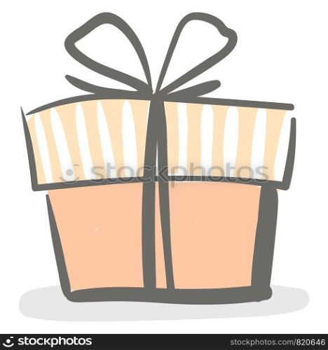 Trendy gift box vector or color illustration