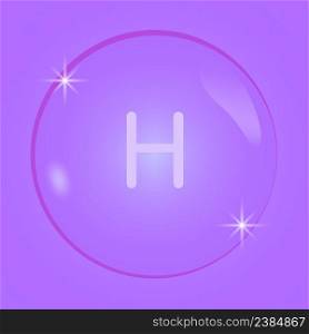 Trendy H in purple circle, great design. Colorful logotype concept symbol. Vector illustration. stock image. EPS 10. . Trendy H in purple circle, great design. Colorful logotype concept symbol. Vector illustration. stock image. 