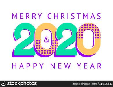 Trendy holiday 2020 text design, for you website, annual report, poster, invitation card, banner.. 2020 text design, for you website, poster, banner