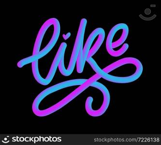 Trendy like letter, great design for any purposes. Hand drawn like letter for decorative design. Love lettering sign. Hand drawn. Trendy 3d like letter, great design for any purposes. Hand drawn like letter for decorative design. Love lettering sign. Hand drawn illustration slogan