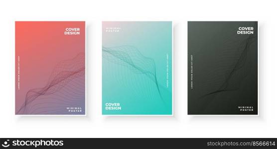 trendy modern gradient cover page template design