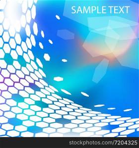 Trendy modern technical background with hexagons