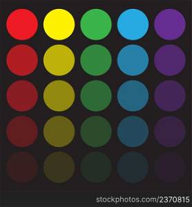 Trendy palette circles, great design for any purposes. Pastel color. Vector illustration. stock image. EPS 10. . Trendy palette circles, great design for any purposes. Pastel color. Vector illustration. stock image. 