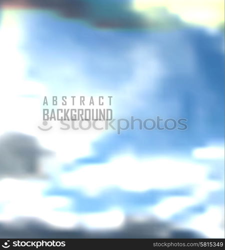 Trendy parallax background. Blur sky, clouds, nature, landscape for Summer Holidays and web design.