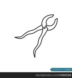 Trendy Pliers Icon Vector Template Illustration Design