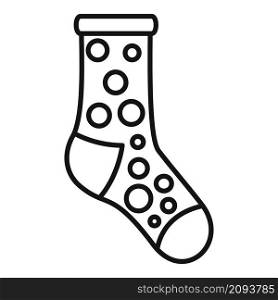 Trendy sock icon outline vector. Winter sport sock. Fashion item. Trendy sock icon outline vector. Winter sport sock