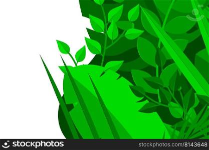 Trendy Summer Tropical Leaves Vector Design. Vector illustrator