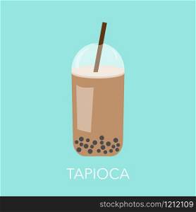 Trendy tapioca milk boba pearl, great design vector