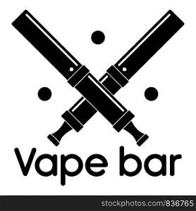 Trendy vape bar logo. Simple illustration of trendy vape bar vector logo for web design isolated on white background. Trendy vape bar logo, simple style