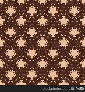 trendy vector and decorative brown handmade repeated pattern and geometrical ornament, illustrative mandalas, perfect for any kind of print fabric and fashion, cloth design then phone cases and product packaging, also used for yoga and meditation then greeting, wedding cards and antique