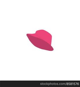 trendy women’s hat logo vector template
