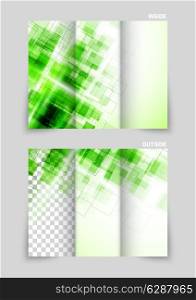 Tri-fold brochure template design in motion style