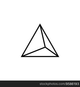 triangle 3d icon vector template illustration logo design