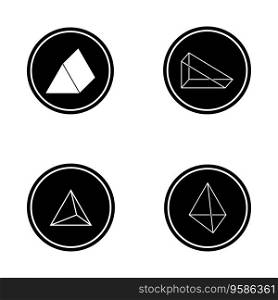 triangle 3d icon vector template illustration logo design