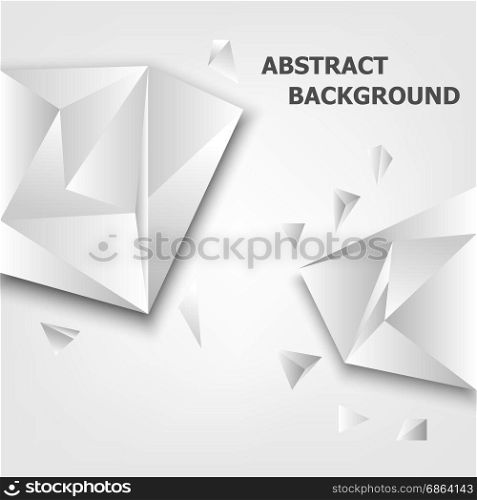 Triangle 3D polygon abstract background, stock vector