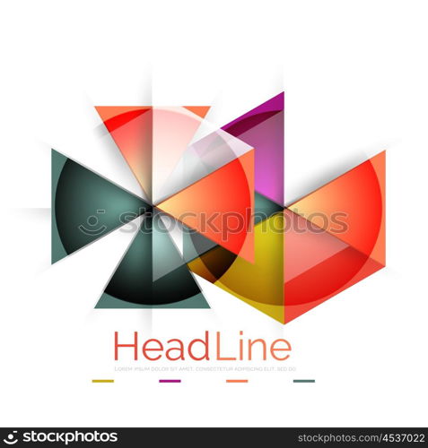 Triangle abstract background. Triangle abstract vector background. Colorful modern composiition