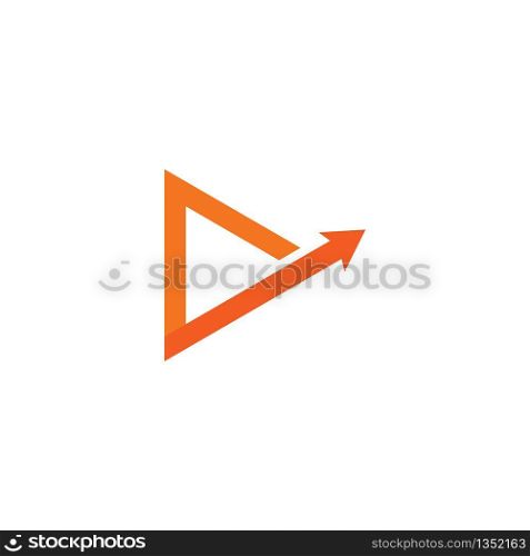 triangle and Arrows vector illustration icon Logo Template design
