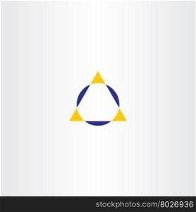 triangle and circle geometry logo vector icon sign