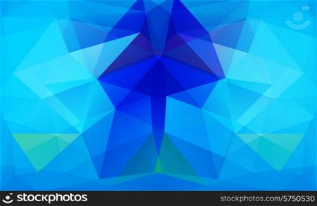 Triangle background. Blue polygons. Abstract background in modern style