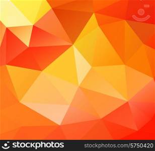 Triangle background. Orange polygons. Abstract background in modern style