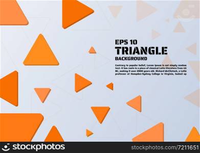 Triangle background orange triangle modern style with space for your text. vector illustration