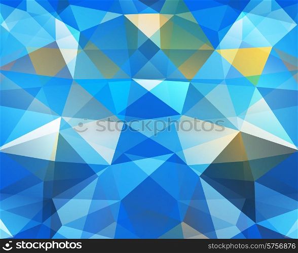Triangle background. Pattern of geometric shapes. Multicolor mosaic banner with place for your text