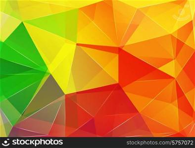 Triangle background. Pattern of geometric shapes. Multicolor mosaic banner with place for your text. Abstract background