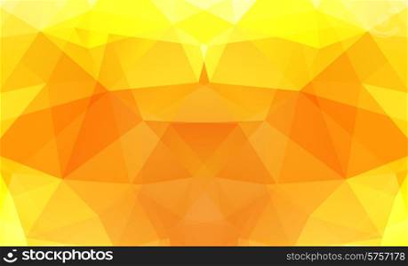 Triangle background. Pattern of geometric shapes. Yellow mosaic banner with place for your text