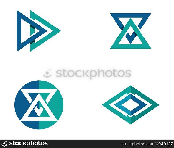 triangle business logo and symbols app template