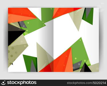 Triangle business print template. Triangle business print template, brochure, flyer or magazine cover abstract background