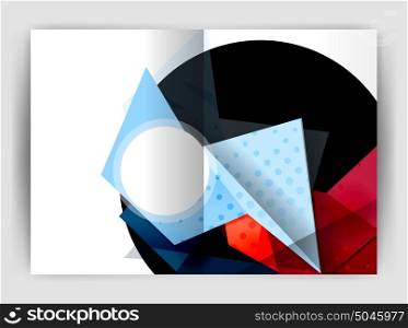 Triangle business print template. Triangle business print template, brochure, flyer or magazine cover abstract background