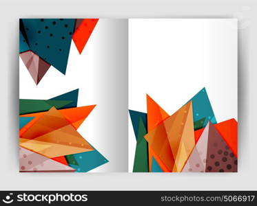 Triangle business print template. Triangle business print template, brochure, flyer or magazine cover abstract background