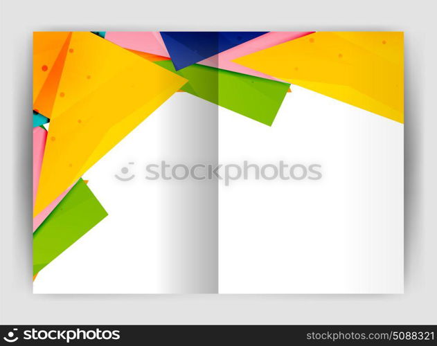 Triangle business print template. Triangle business print template, brochure, flyer or magazine cover abstract background