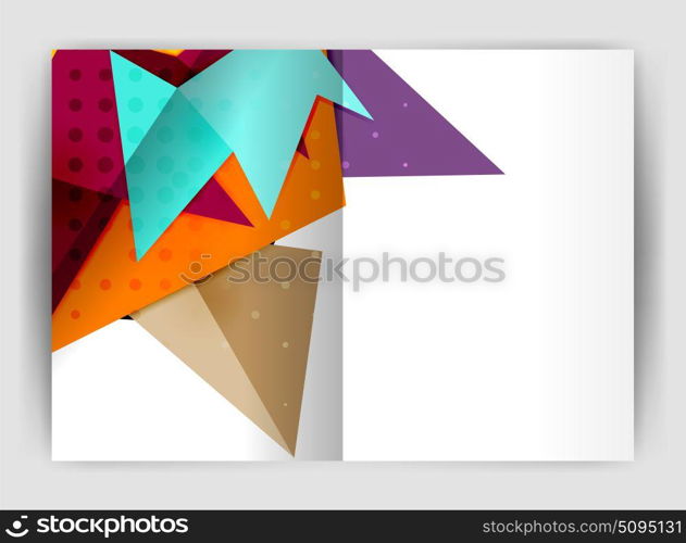 Triangle business print template. Triangle business print template, brochure, flyer or magazine cover abstract background