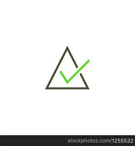 triangle check mark check list icon vector design templates white on background