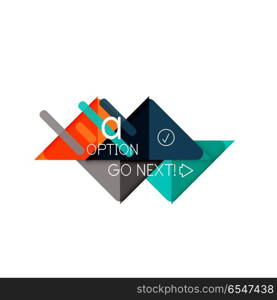 Triangle data visualization design, option infographic layout. Triangle data visualization design, option infographic layout. Vector illustration