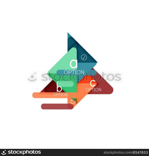Triangle data visualization design, option infographic layout. Triangle data visualization design, option infographic layout. Vector illustration