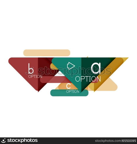 Triangle data visualization design, option infographic layout. Triangle data visualization design, option infographic layout. Vector illustration